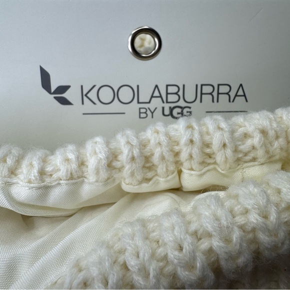 Koolaburra by UGG Ivory Pom Pom Cable Knit Christmas Stockings Set of 2 NWT - Picture 7 of 9